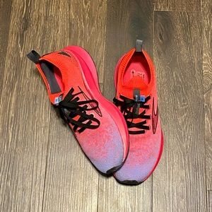 Brooks size 7.5 womens running shoes, neon pink and blue